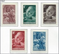 Nederland - Kinderzegels - 1947 - NVPH 495#499 - Serie - Postfris