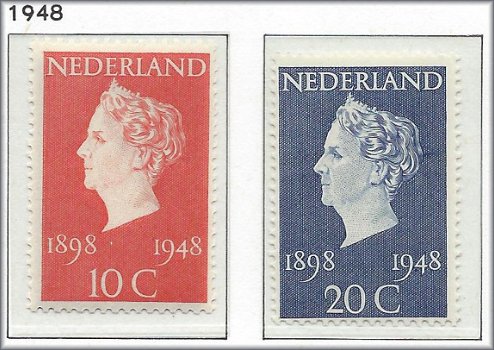 Nederland - Regeringsjubileum - 1948 - NVPH 504#505 - Serie - Postfris - 1