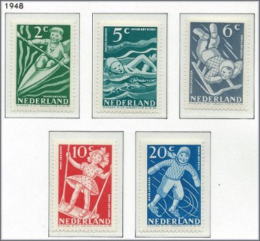 Nederland - Kinderzegels - 1948 - NVPH 508#512 - Serie - Postfris - 1