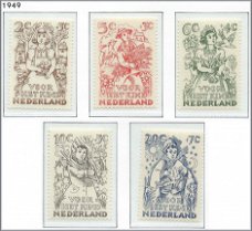 Nederland - Kinderzegels - 1949 - NVPH 544#548 - Serie - Postfris
