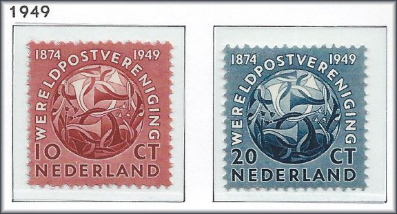 Nederland - 75 Jaar UPU - 1949 - NVPH 542#543 - Serie - Postfris - 1