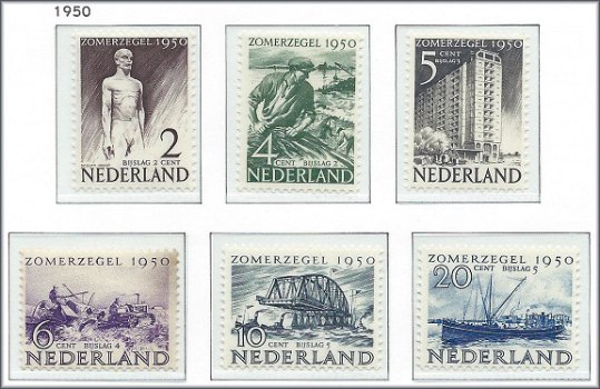Nederland - Zomerzegels - 1950 - NVPH 550#555 - Serie - Postfris - 1