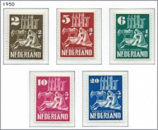 Nederland - Kerken In Oorlogstijd - 1950 - NVPH 556#560 - Serie - Postfris