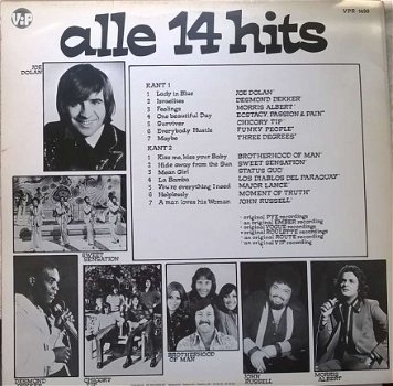 LP Alle 14 Hits - Originele uitvoeringen - 1975 - 2