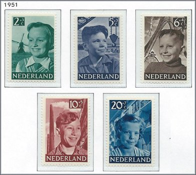 Nederland - Kinderzegels - 1951 - NVPH 573#577 - Serie - Postfris - 1