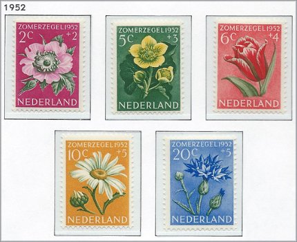 Nederland - Zomerzegels 1952 - NVPH 583#587 - Serie - Postfris - 1