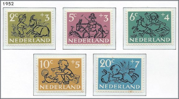 Nederland - Kinderzegels 1952 - NVPH 596#600 - Serie - Postfris - 1