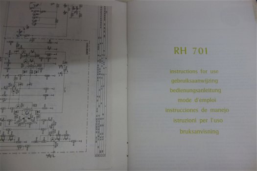 Antieke PHILIPS RH701 guide handleiding 1973 (D243) - 3