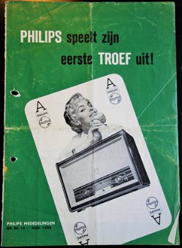 Antieke PHILIPS B5X63A Bi-Ampli Buizenradio Aug.1956 (D248) - 0