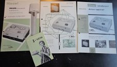Antieke PHILIPS AHREND 4x Dicteerapparaat Brochure1958 (D253)