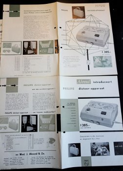 Antieke PHILIPS AHREND 4x Dicteerapparaat Brochure1958 (D253) - 3