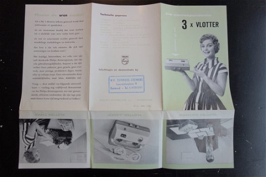 Antieke PHILIPS AHREND 4x Dicteerapparaat Brochure1958 (D253) - 5