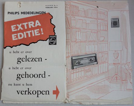 Antieke PHILIPS Hi-Q Product Buizenradio brochure 1956 (D260) - 1