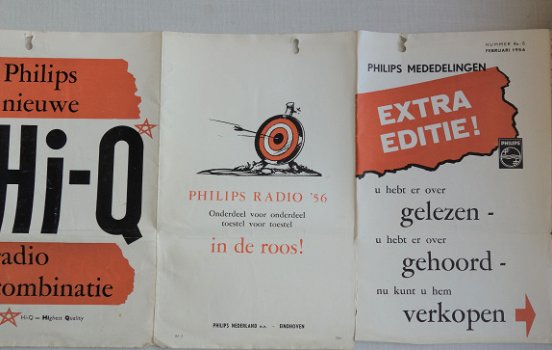 Antieke PHILIPS Hi-Q Product Buizenradio brochure 1956 (D260) - 2