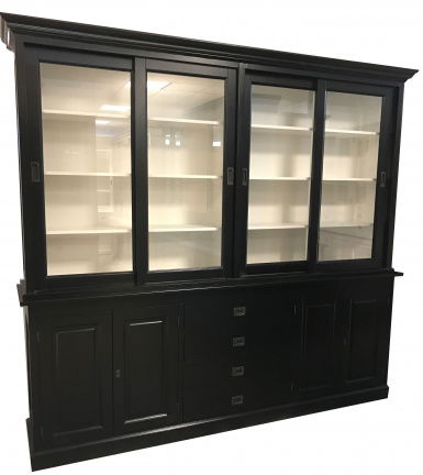 Buffetkast Aalsmeer zwart - wit 240 x 45/40 x 220cm soft close - nr. 1