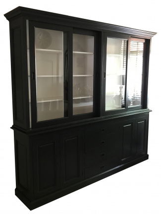 Buffetkast Aalsmeer antraciet - wit 240 x 45/40 x 220cm soft close - nr. 1