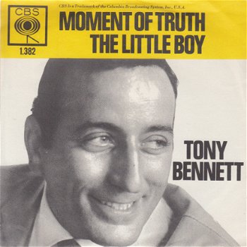 KERSTSINGLE * Tony Bennett - Moment Of Truth * HOLLAND 7