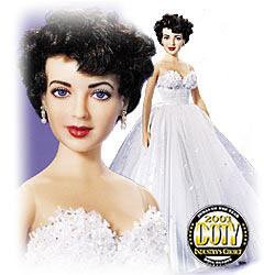 Franklin Mint Elizabeth Taylor White gown pop - 1
