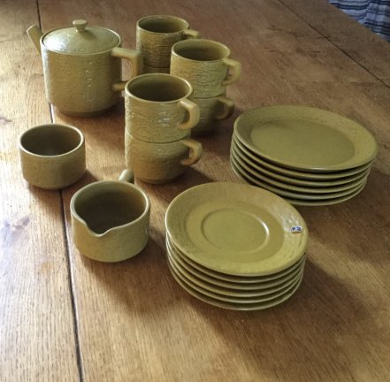 Verkocht ❤️ Vintage koffie-of theeservies, Mari Simmulson. Upsala Ekeby - Afbeelding 3