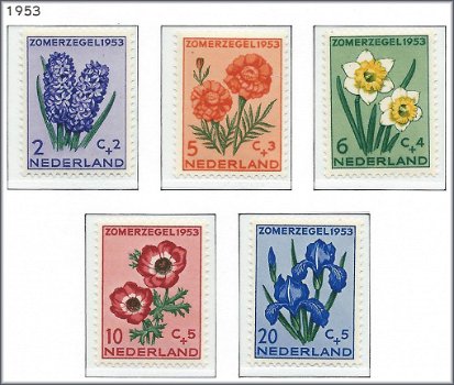 Nederland - Zomerzegels 1953 - NVPH 602#606 - Serie - Postfris - 1
