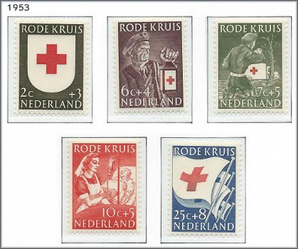 Nederland - Rode kruis 1953 - NVPH 607#611 - Serie - Postfris - 1