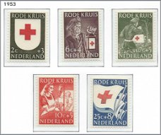 Nederland - Rode kruis 1953 - NVPH 607#611 - Serie - Postfris