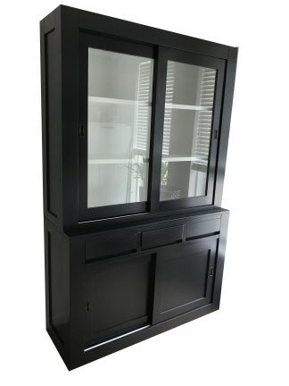 Winkelkast Diemen antraciet strak design laden greeploos 140cm breed - nr. 1