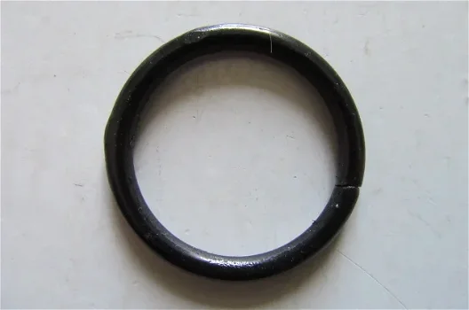 Zwart metalen gordijn ringen (per 5) - NIEUW - 1