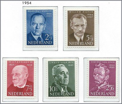 Nederland - Zomerzegels 1954 - NVPH 641#645 - Serie - Postfris - 1