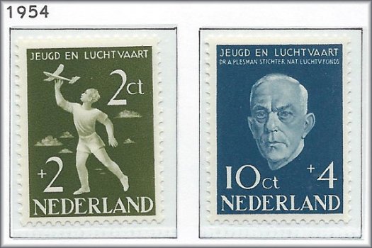 Nederland - Nationaal Luchtvaartfonds 1954 - NVPH 647#648 - Serie - Postfris - 1