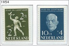 Nederland - Nationaal Luchtvaartfonds 1954 - NVPH 647#648 - Serie - Postfris