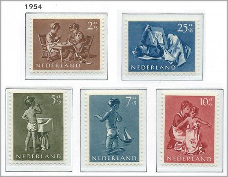 Nederland - Kinderzegels 1954 - NVPH 649#653 - Serie - Postfris - 1