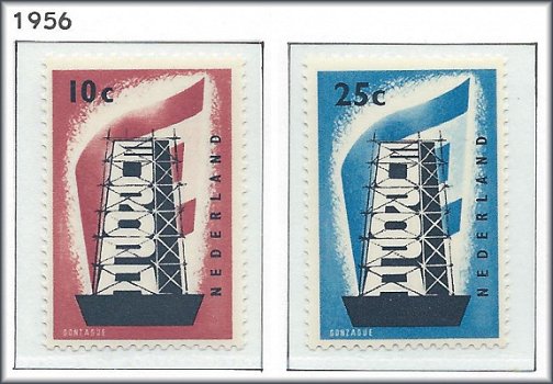 Nederland - Europa – Steiger 1956 - NVPH 681#682 - Serie - Postfris - 1