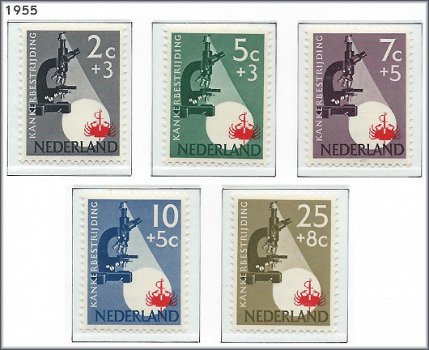 Nederland - Kankerbestrijding 1955 - NVPH 661#665 - Serie - Postfris - 1