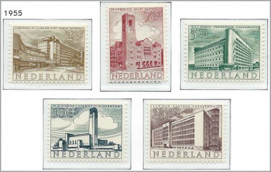 Nederland - Zomerzegels 1955 - NVPH 655#659 - Serie - Postfris - 1