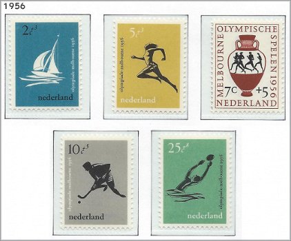 Nederland - Olympische Spelen 1956 - NVPH 676#680 - Serie - Postfris - 1