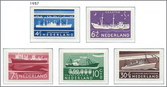 Nederland - Zomerzegels 1957 - NVPH 688#692 - Serie - Postfris - 1