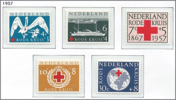 Nederland -Rode Kruis 1957 - NVPH 695#699 - Serie - Postfris - 1