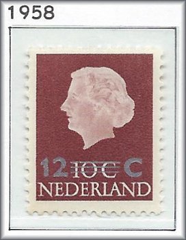 Nederland - Koningin Juliana- Opruimingsuitgifte 1958 - NVPH 712 - Serie - Postfris - 1