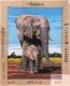 VOORBEDRUKT BORDUURSTRAMIEN ,OLIFANT MET JONG 137 - 1 - Thumbnail