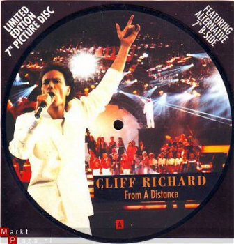 KERSTSINGLE * CLIFF RICHARD * FROM A DISTANCE * PICTUREDISC * GREAT BRITAIN 7