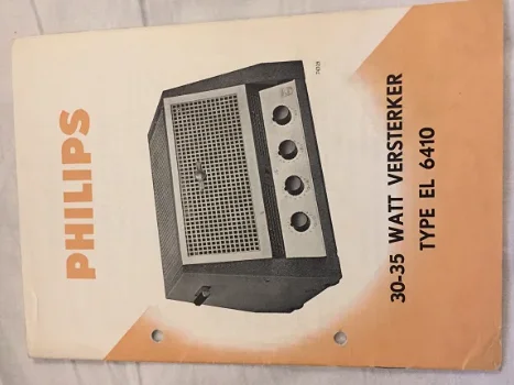PHILIPS Vintage Versterker EL 6410 Handleiding boekje (D301) - 0