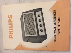 PHILIPS Vintage Versterker EL 6410 Handleiding boekje (D301)
