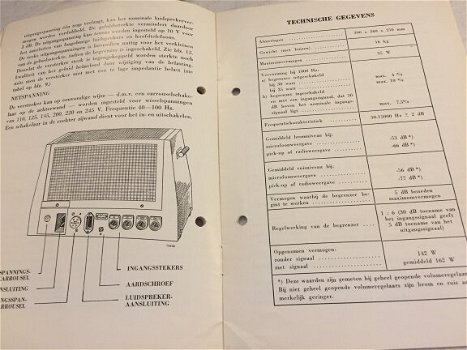 PHILIPS Vintage Versterker EL 6410 Handleiding boekje (D301) - 4