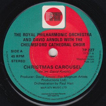 KERSTSINGLE * ROYAL PHIHARMONIC ORCHESTRA - CHRISTMAS CAROUSEL * GREAT BRITAIN 7