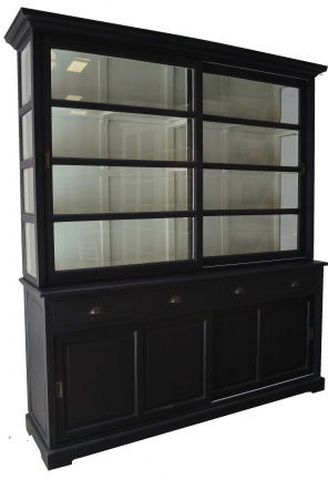 Buffetkast Roden zwart - wit 200 x 50/40 x 235 - nr. 1