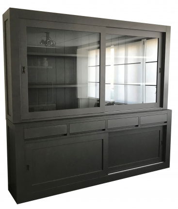 Winkelkast Diemen antraciet - antraciet strak design laden greeploos 240cm breed - nr. 1