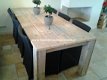 Steigerhout Tafel Eettafel Bureau GRATIS BEZORGD - 5 - Thumbnail