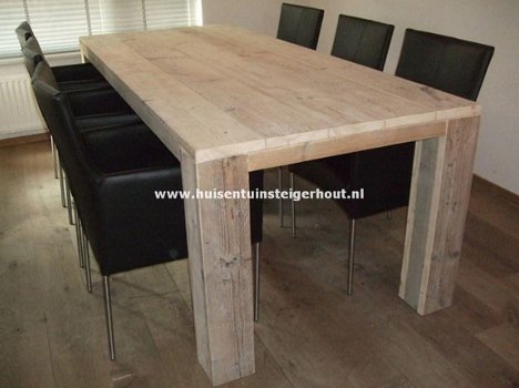 Steigerhout Tafel Eettafel Bureau GRATIS BEZORGD - 8