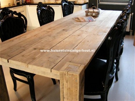 Bureau tafel Eettafel van Steigerhout GRATIS BEZORGD - 5